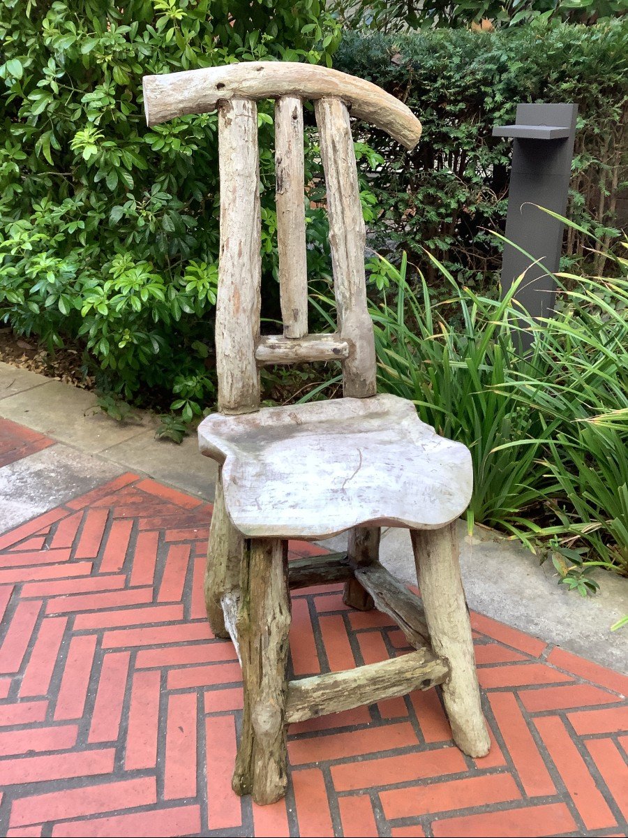 Paire de chaise en bois flotté-photo-2