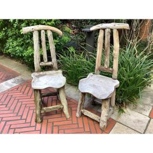 Pair Of Driftwood Chairs