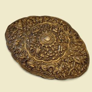 Boucle de Ceinture en Argent Doré des Détroits (Peranakan / Malaisie / Singapour), 1890s.