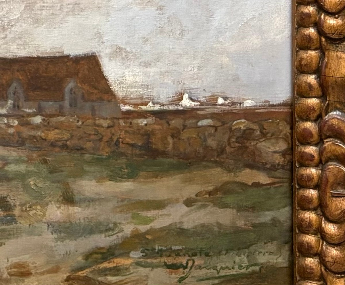 Marcel Jacquier (1877-1957), Hsp, "seaweed Harvesters At St Guénolé" Brittany -photo-2