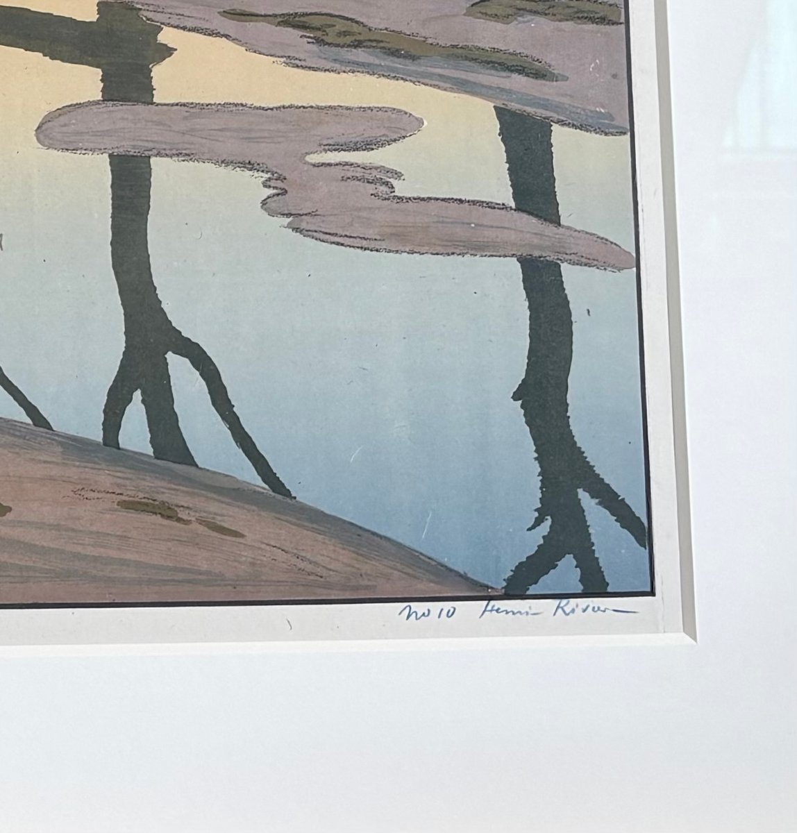 Henri Riviere (1864–1951) Lithograph On China Paper, Numbered, Signed In Pencil "l'ila Aux Cygnes"-photo-2