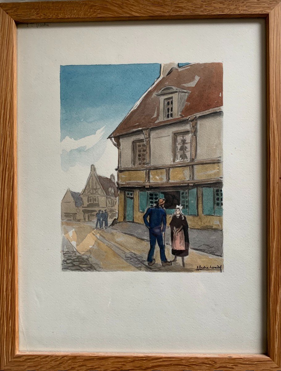 Pierre Abadie Landel (1896-1972). Watercolor