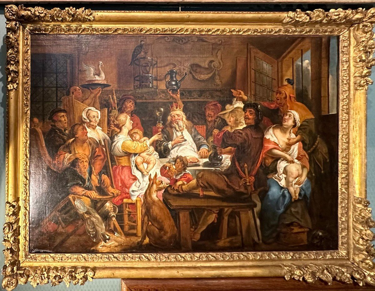 The King Drinks, Workshop Of Jordaens (1593-1678)