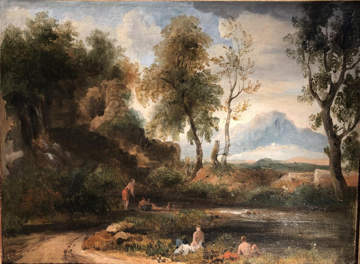 Animated Landscape Attributed To Lj Sarrazin De Belmont Circa 1830-photo-2