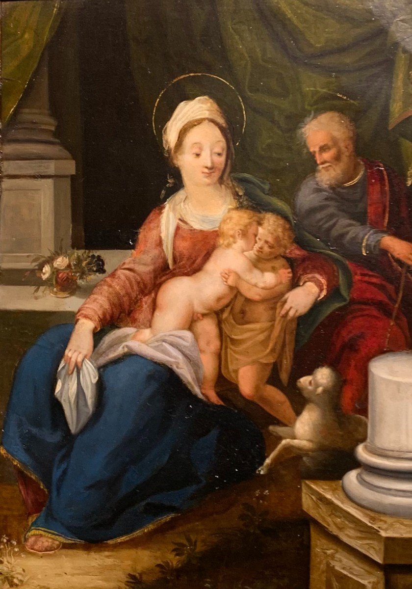Sainte Famille - Ecole Italienne XVIIème Siècle -photo-1