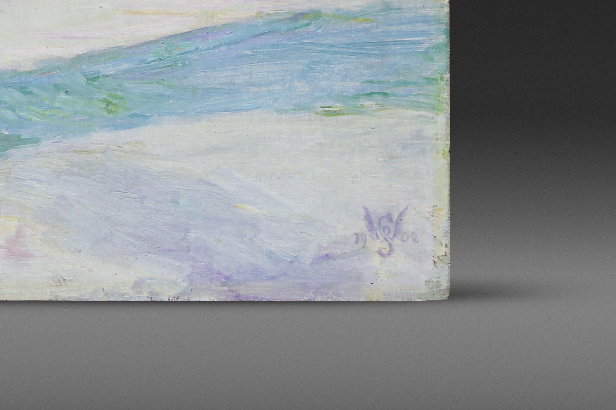 Landscape Of The Polders Near The Belgian Coast Monogrammed Willy Schlobach-photo-3