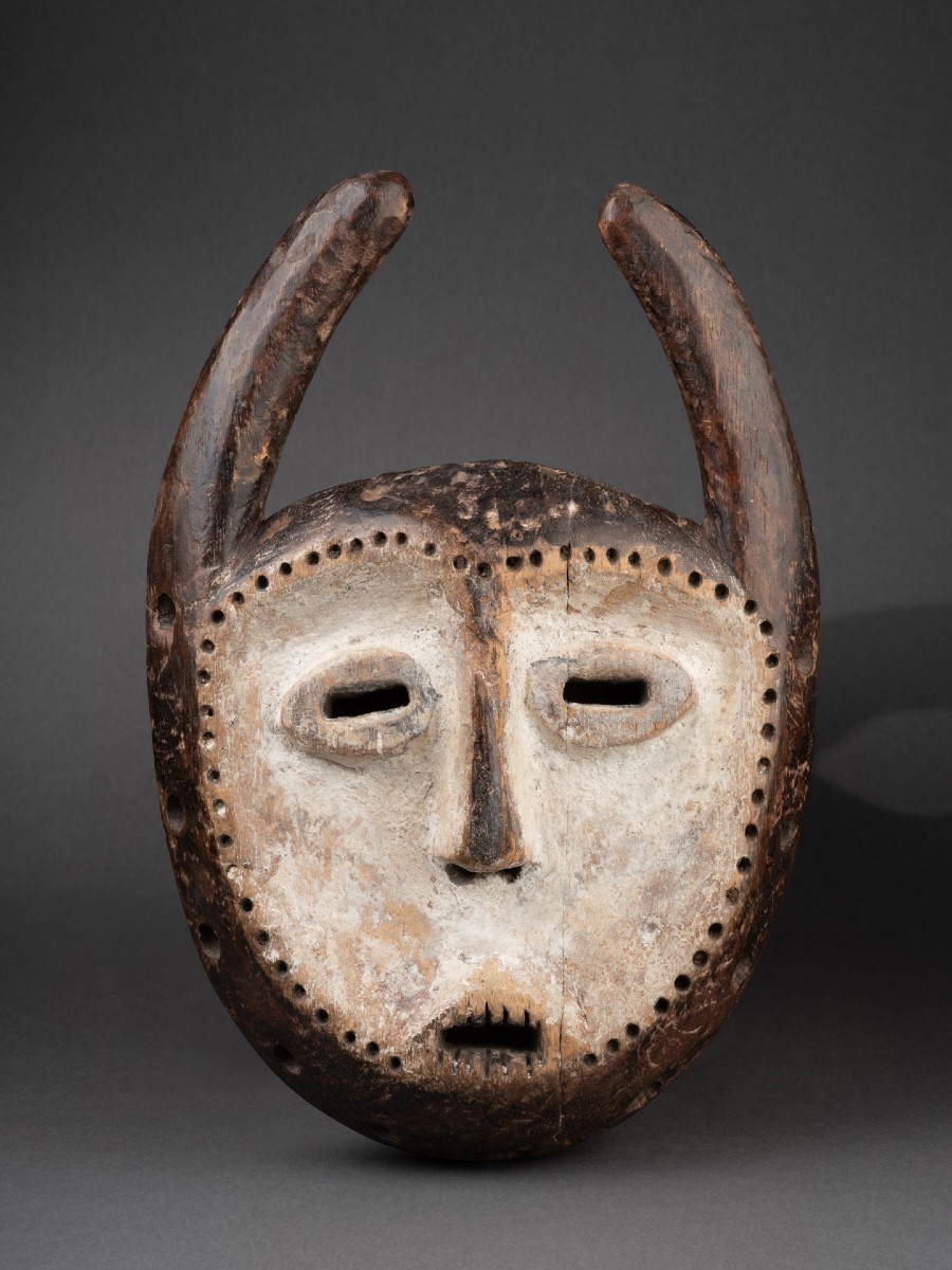 Small White African Mask Lega