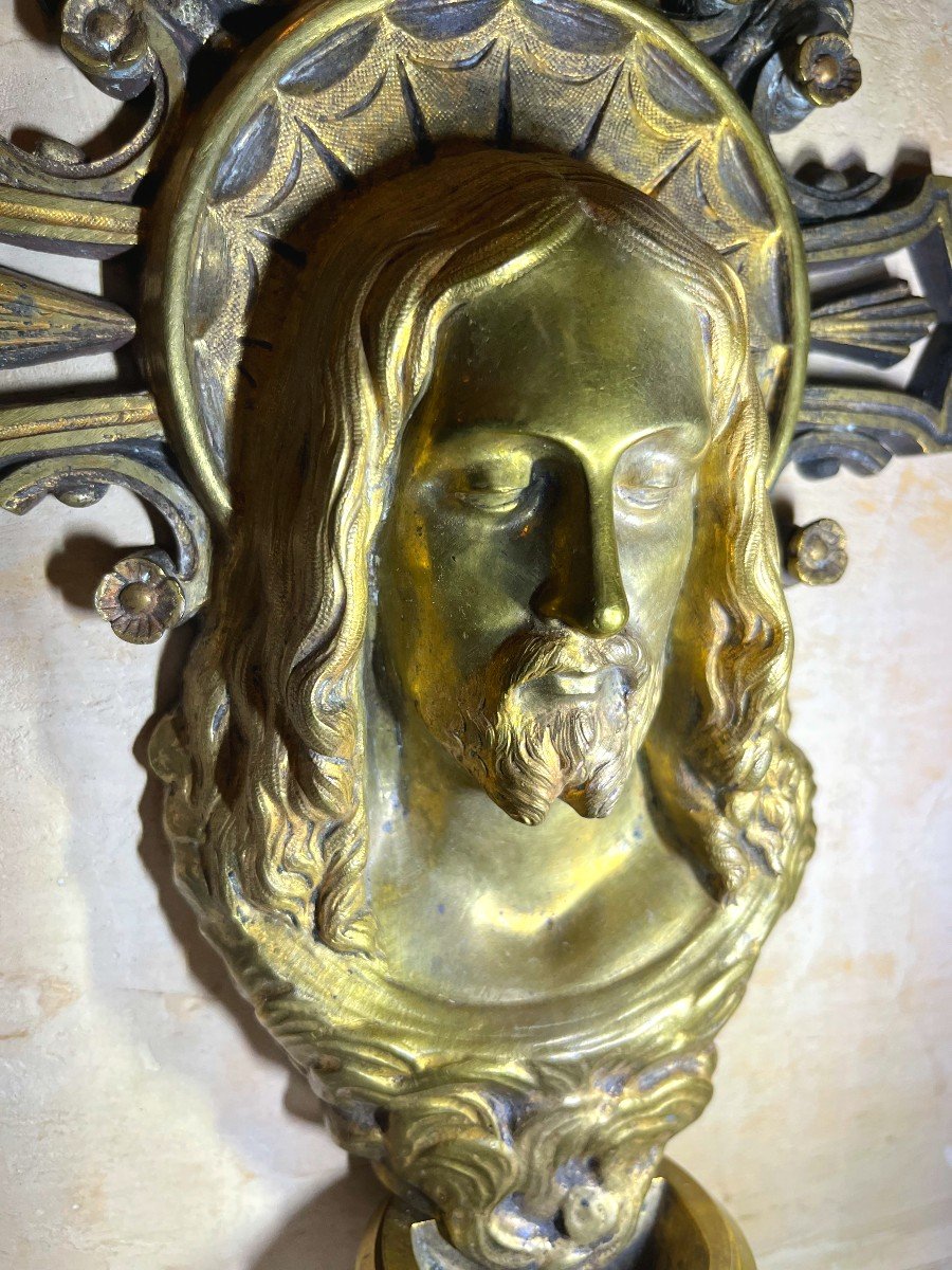 19th Century Bronze Holy Water Font-photo-3