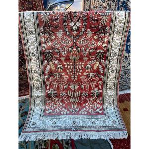 Tapis Hereke Entièrement Soie - Tapis Fait Mains - Origine : Chine