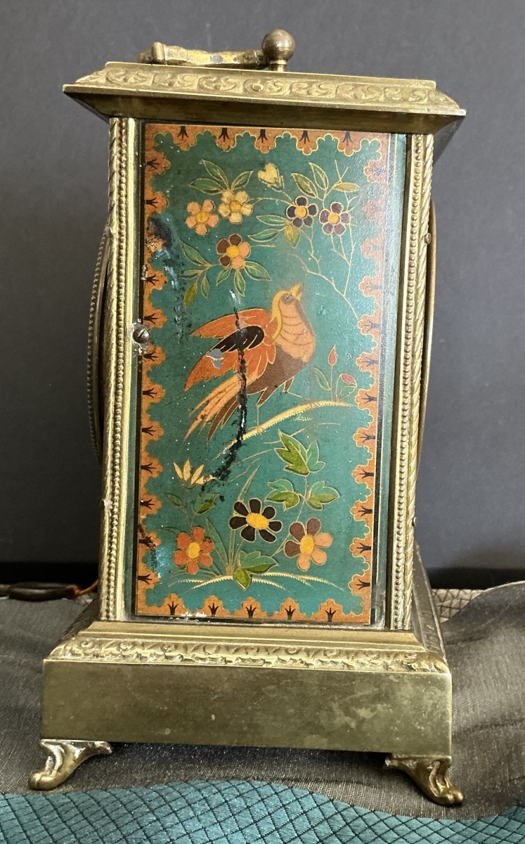 Gilt Bronze And Enamel Clock With Bird Decoration — Japy Frères Movement — Circa 1880–1900-photo-3