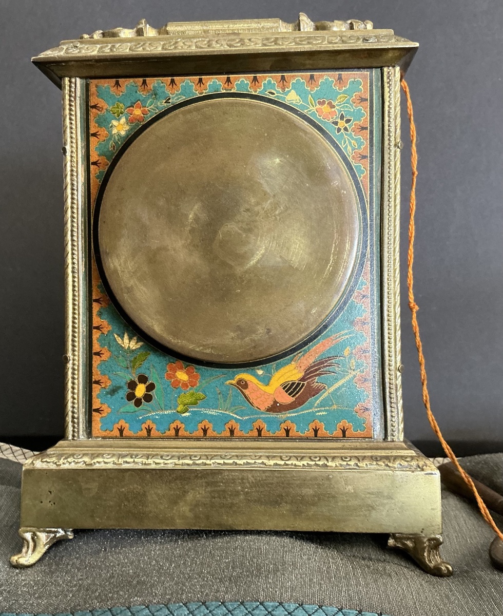 Gilt Bronze And Enamel Clock With Bird Decoration — Japy Frères Movement — Circa 1880–1900-photo-2