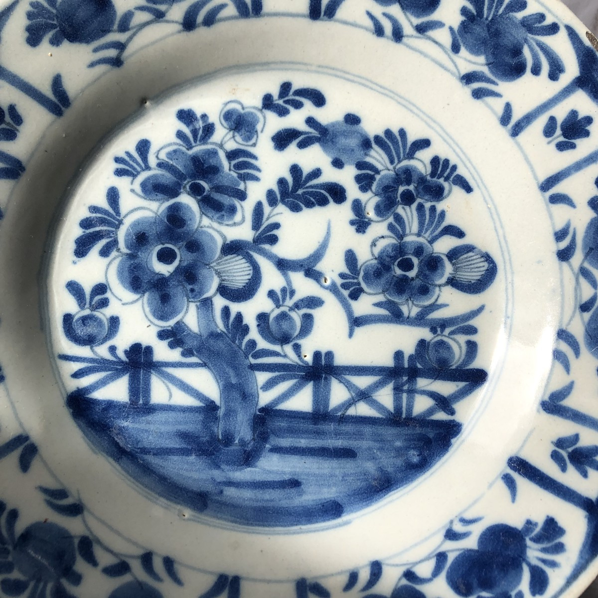 18th Century Delft Blue/white Plate -photo-2