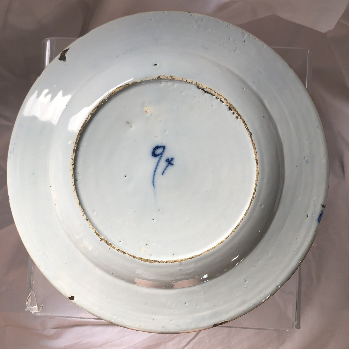 ASSIETTE EN FAIENCE DE DELFT XVIII EME SIECLE DECOR DE PERSONNAGE-photo-4