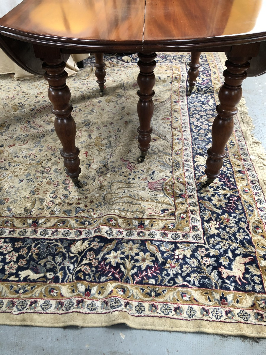 Six-legged Mahogany Dining Table, Louis Philippe Period, 19th Century -photo-3