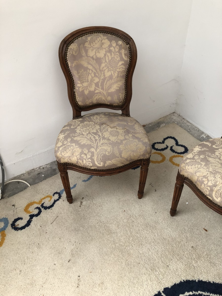 PAIRE DE CHAISES EPOQUE TRANSITION XVIII EME SIECLE -photo-1