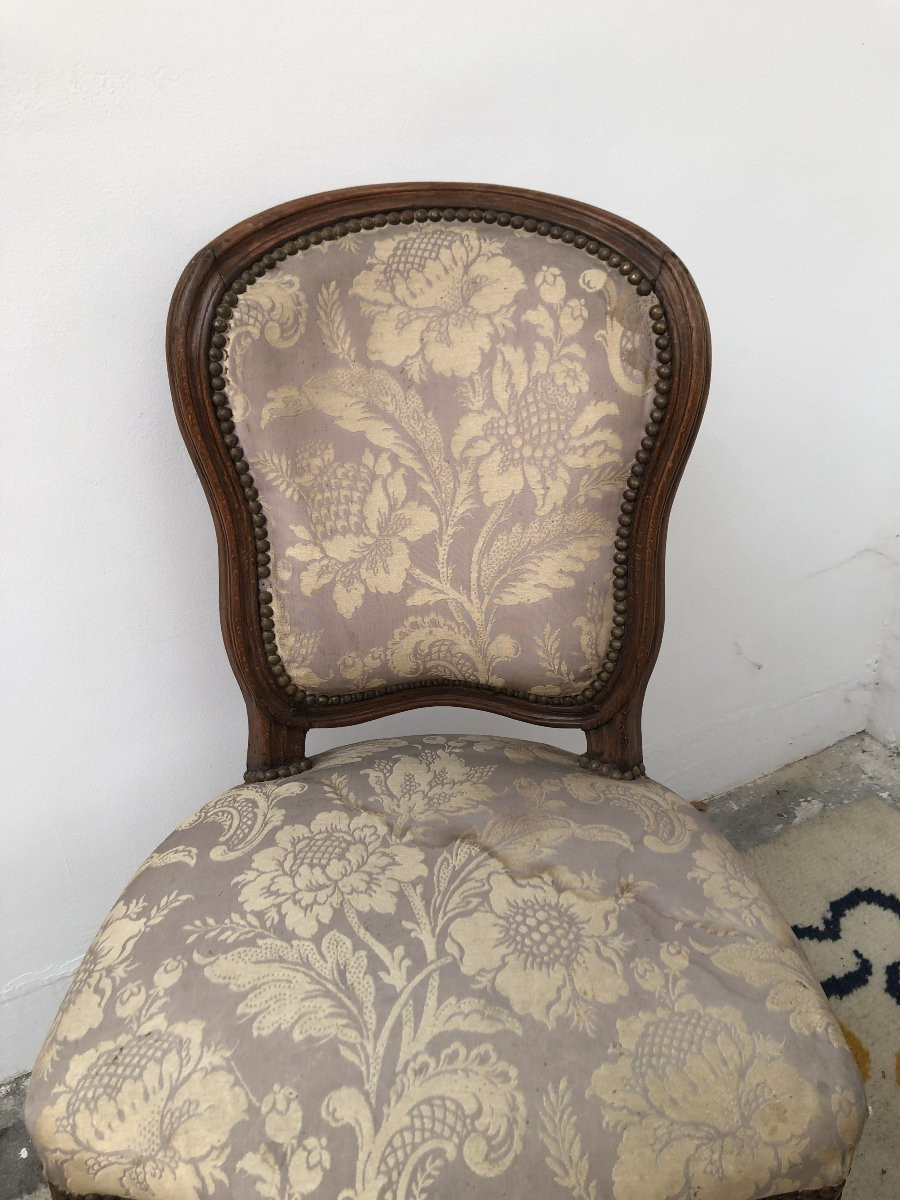 PAIRE DE CHAISES EPOQUE TRANSITION XVIII EME SIECLE -photo-5