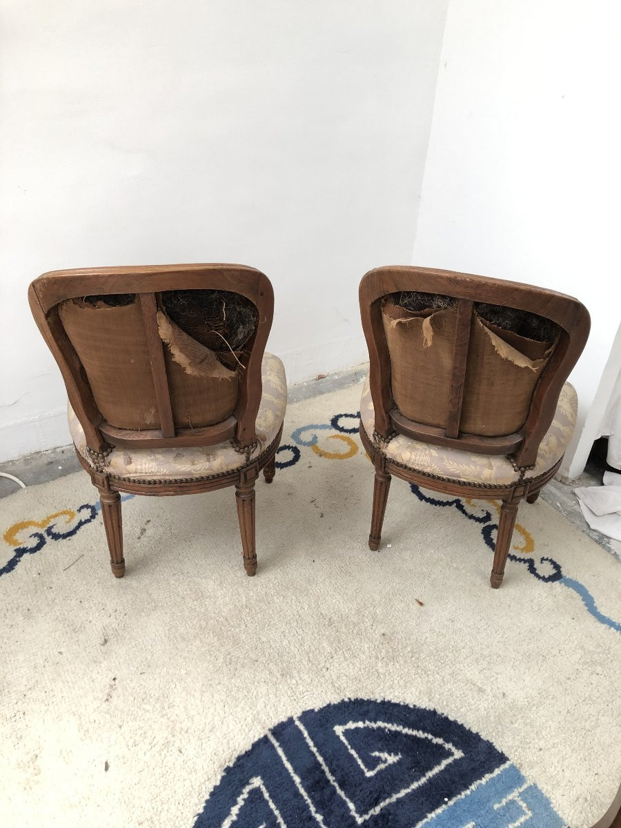 PAIRE DE CHAISES EPOQUE TRANSITION XVIII EME SIECLE -photo-6