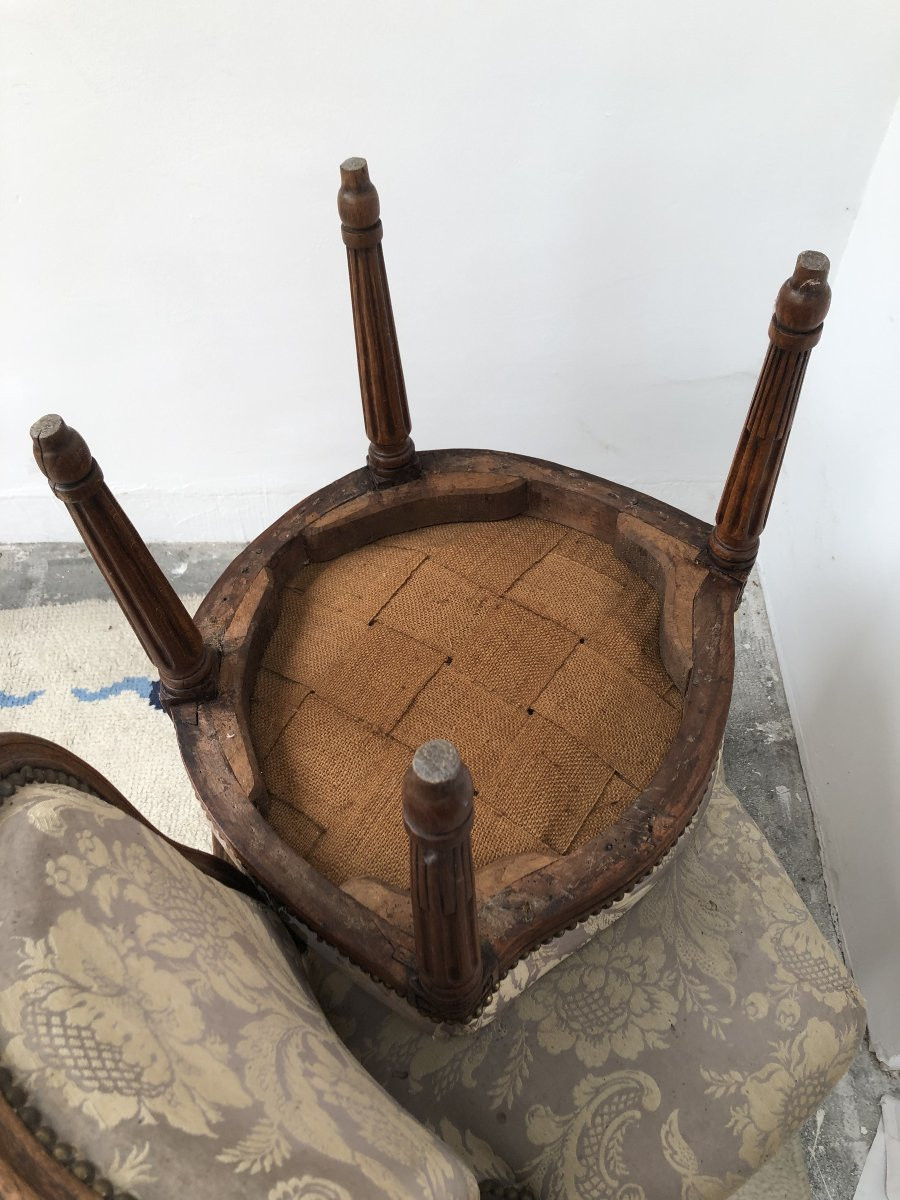 PAIRE DE CHAISES EPOQUE TRANSITION XVIII EME SIECLE -photo-7