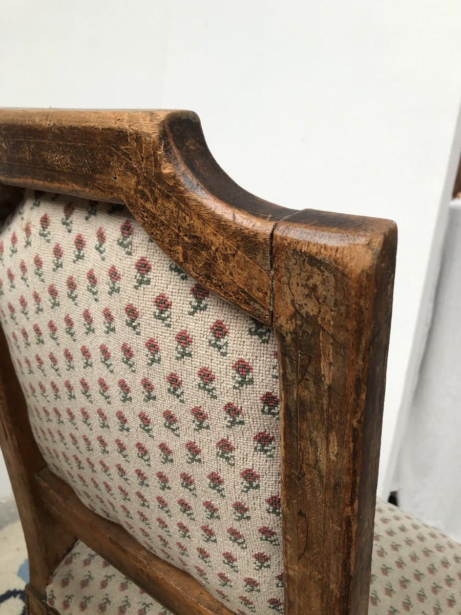 PAIRE DE CHAISES  EPOQUE LOUIS XVI   XVIII EME SIECLE -photo-3