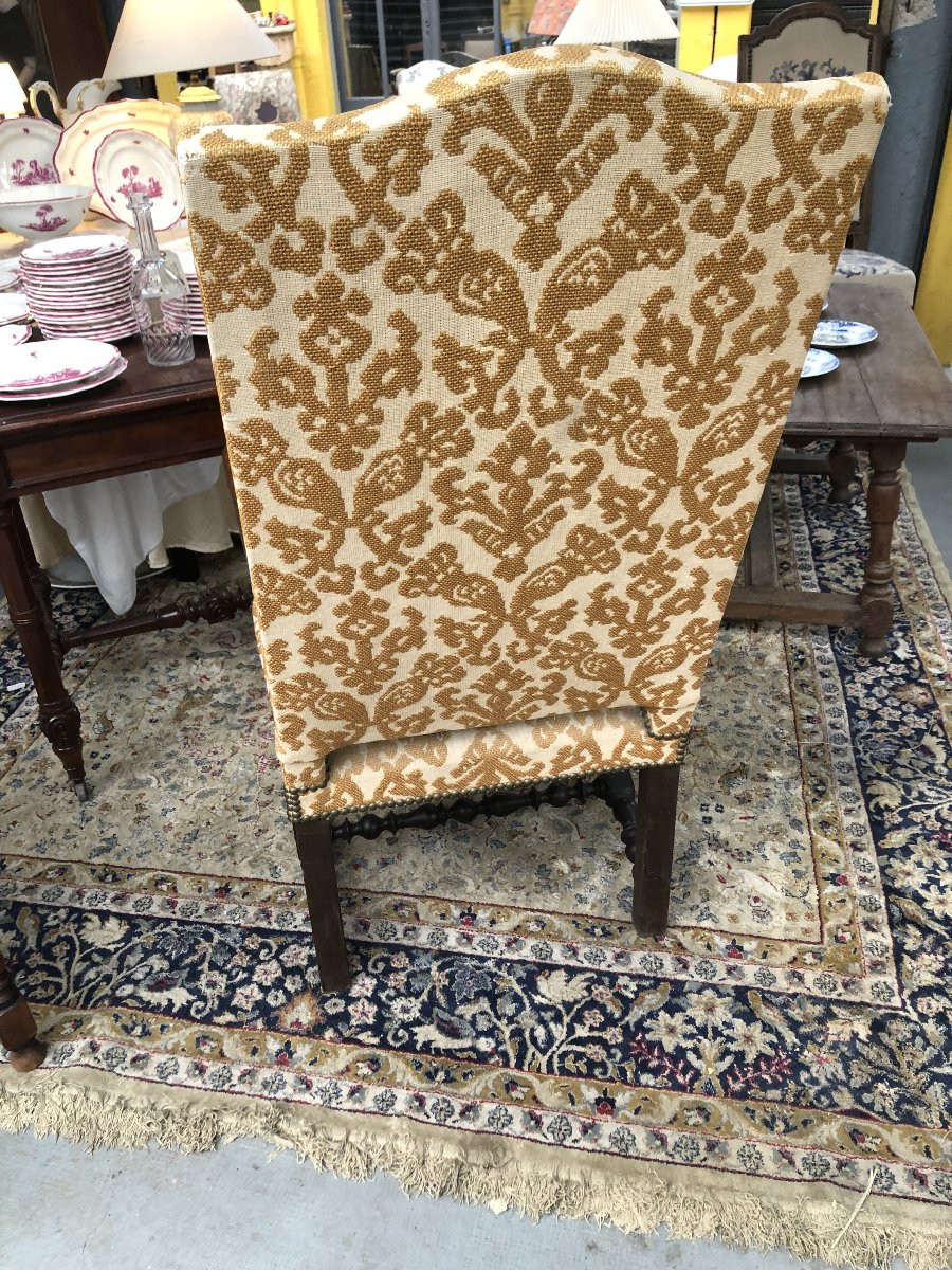 Louis XIII Period 17th Century High-backed Armchair -photo-3