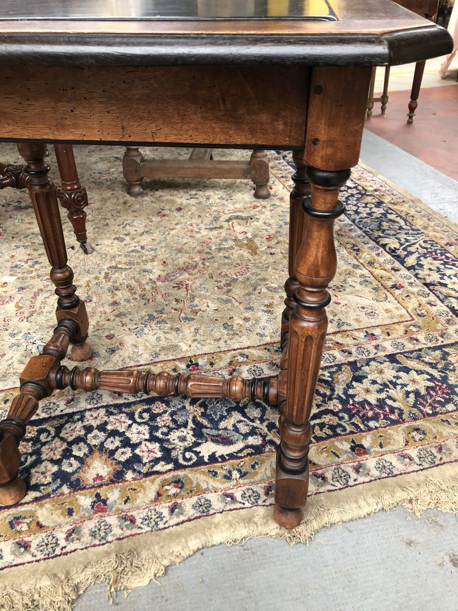 TABLE GUERIDON  A PLATEAU D' ARDOISE STYLE LOUIS XIII   XIX EME SIECLE -photo-3