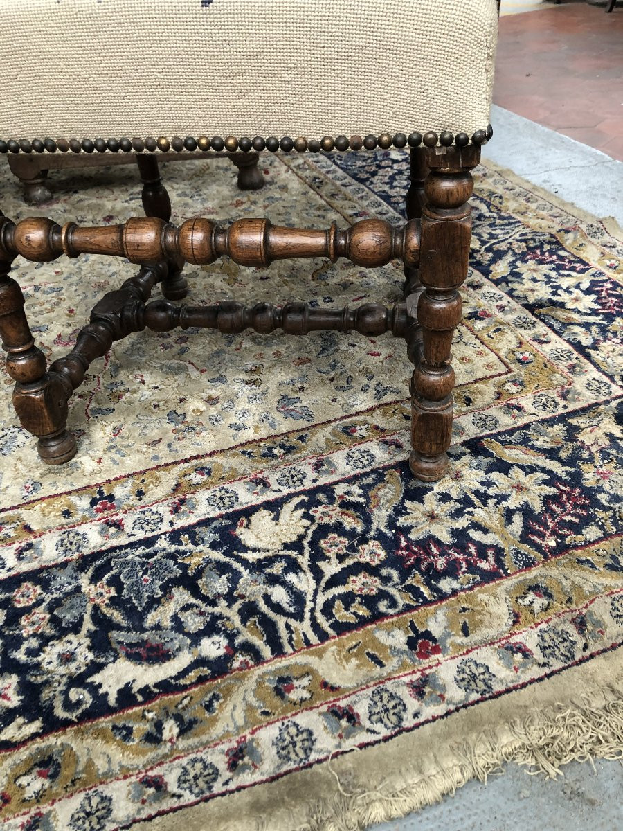 LARGE CHAISE A HAUT DOSSIER XVII EME SIECLE -photo-2