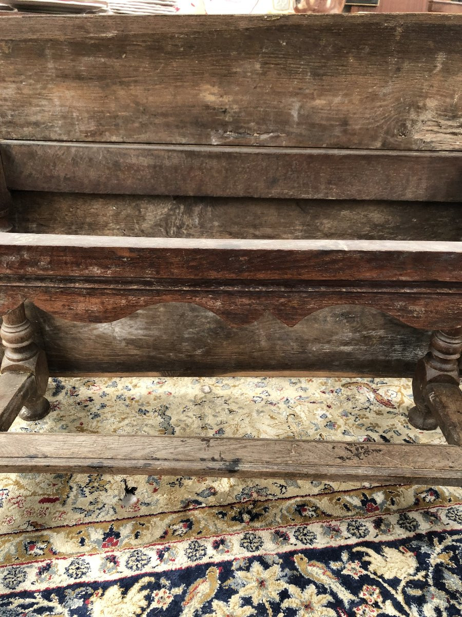 TABLE  / CONSOLE POUR POSER UN COFFRE DE VOYAGE XVII EME SIECLE -photo-7