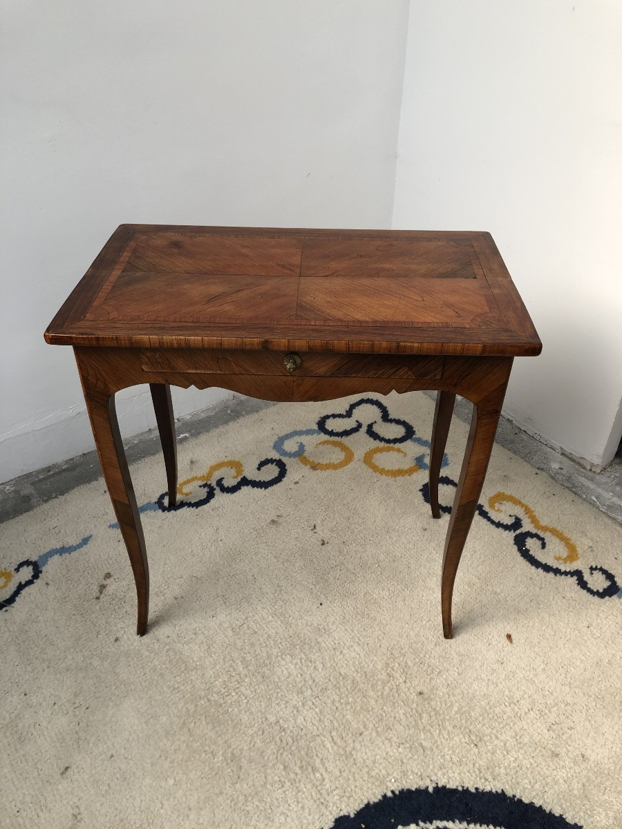 Louis XV Period Marquetry Salon Table, 18th Century 