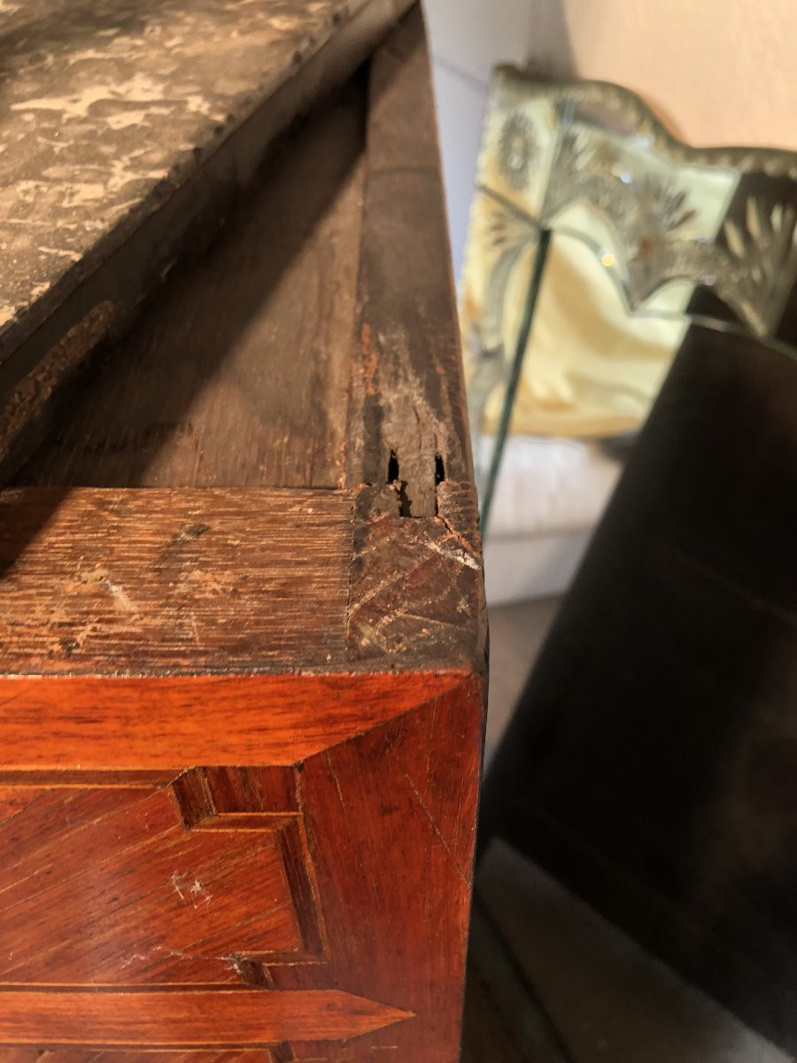 SECRETAIRE DE DAME EN MARQUETERIE XVIII EME SIECLE EPOQUE LOUIS XVI-photo-5