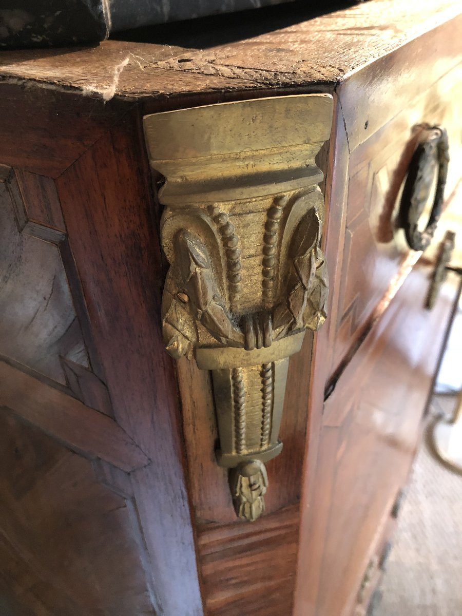 SECRETAIRE DE DAME EN MARQUETERIE XVIII EME SIECLE EPOQUE LOUIS XVI-photo-7