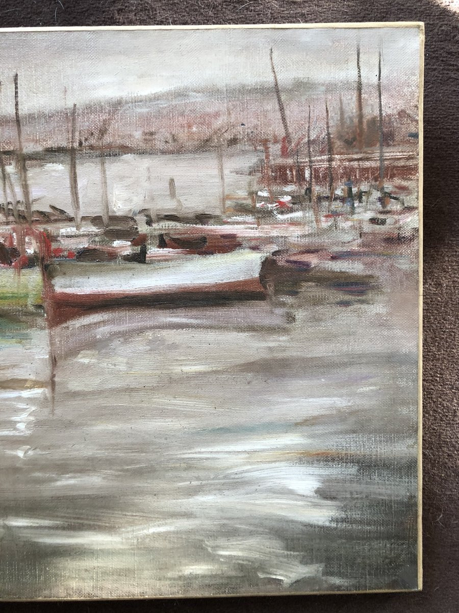 Oil On Canvas Marine Seascape 20th Century -photo-2