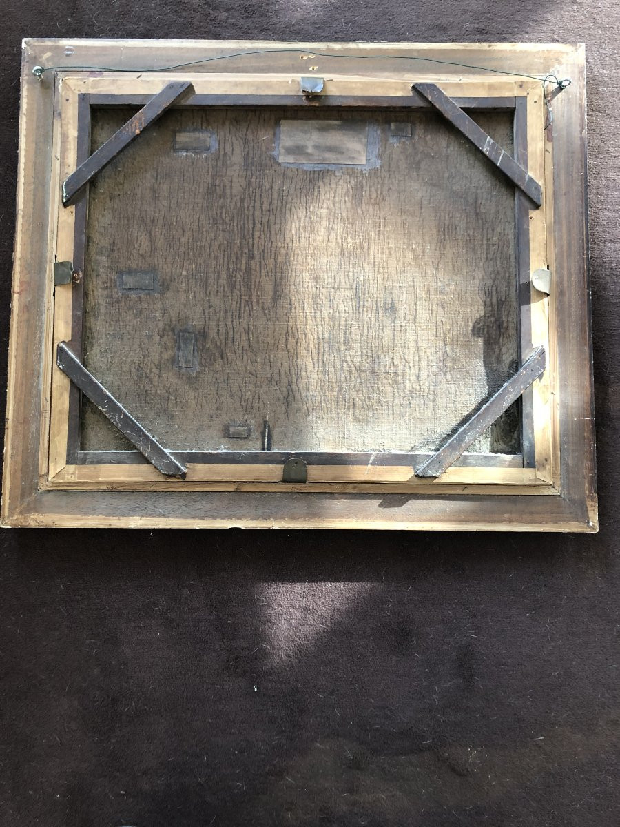 HUILE SUR TOILE NATURE MORTE XVIII EME SIECLE -photo-7