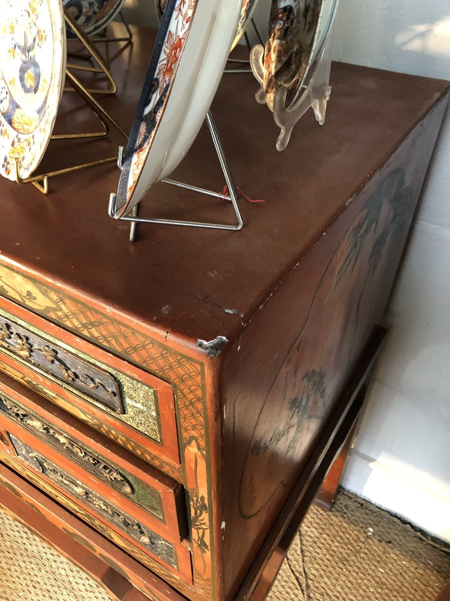 CABINET EN LAQUE DE CANTON XIX EME SIECLE -photo-7