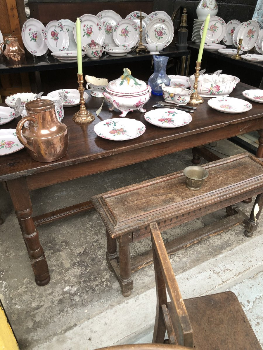 PARTIE DE SERVICE DE TABLE EN FAIENCE EST DE LA FRANCE STRASBOURG FIN DU XVIII EME SIECLE -photo-3