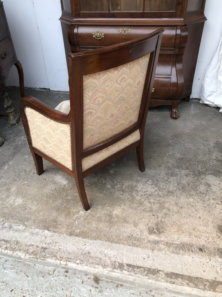 Mahogany Bergere 19th Century Restoration Period-photo-3
