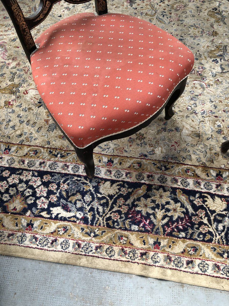 Blackened Wood Chair Napoleon III Period 19th Century-photo-2