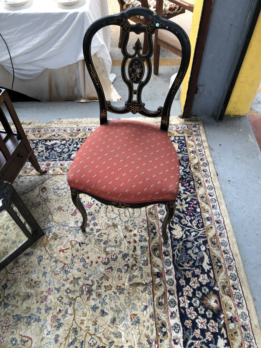 Blackened Wood Chair Napoleon III Period 19th Century
