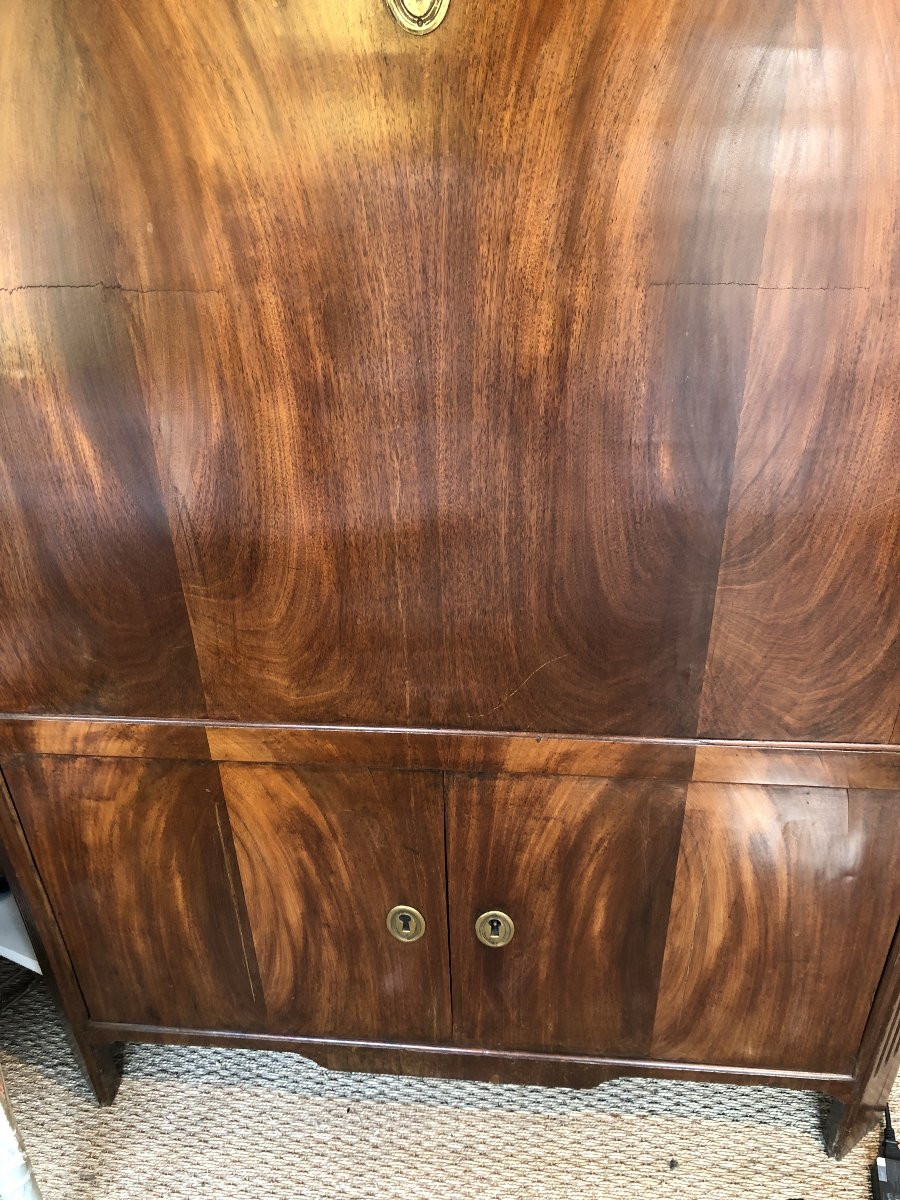 SECRETAIRE EN ACAJOU EPOQUE LOUIS XVI XVIII EME SIECLE -photo-3