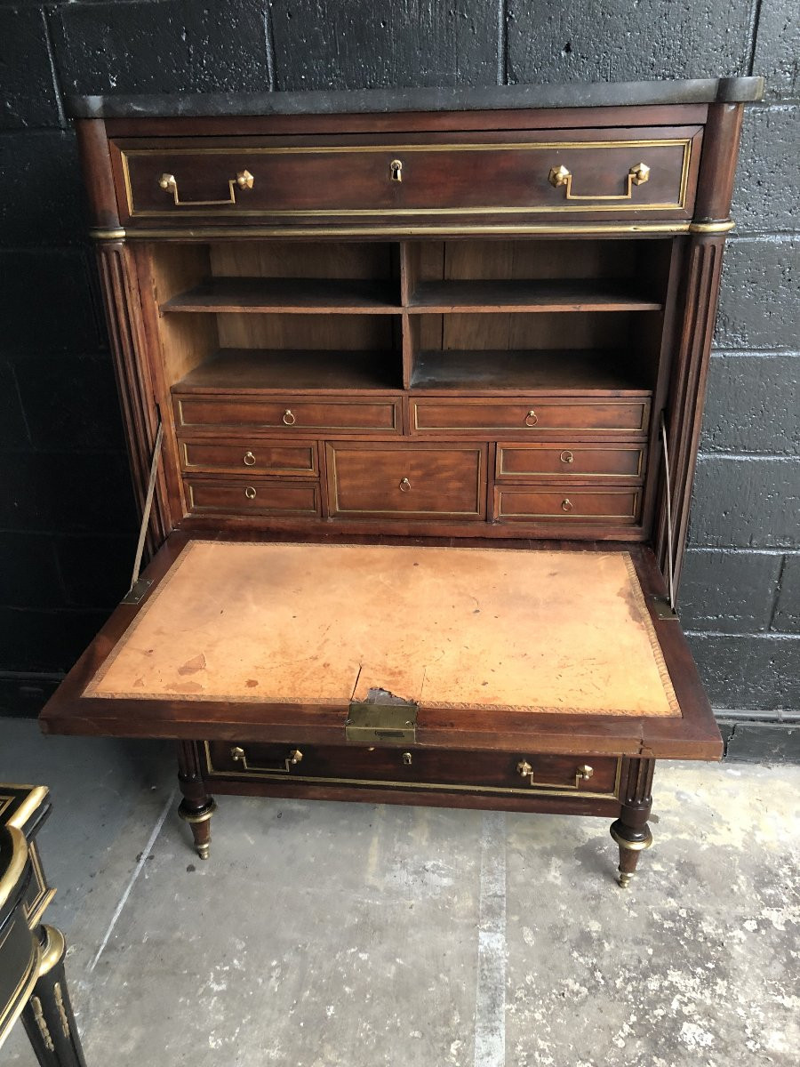 Mahogany Secretaire Louis XVI XVIII Century-photo-2