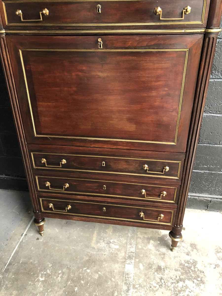 Mahogany Secretaire Louis XVI XVIII Century-photo-2