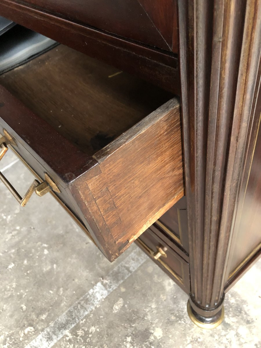 Mahogany Secretaire Louis XVI XVIII Century-photo-7