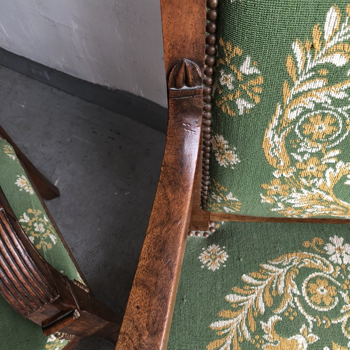 PAIRE DE FAUTEUILS EPOQUE  RESTAURATION  XIX EME SIECLE -photo-8