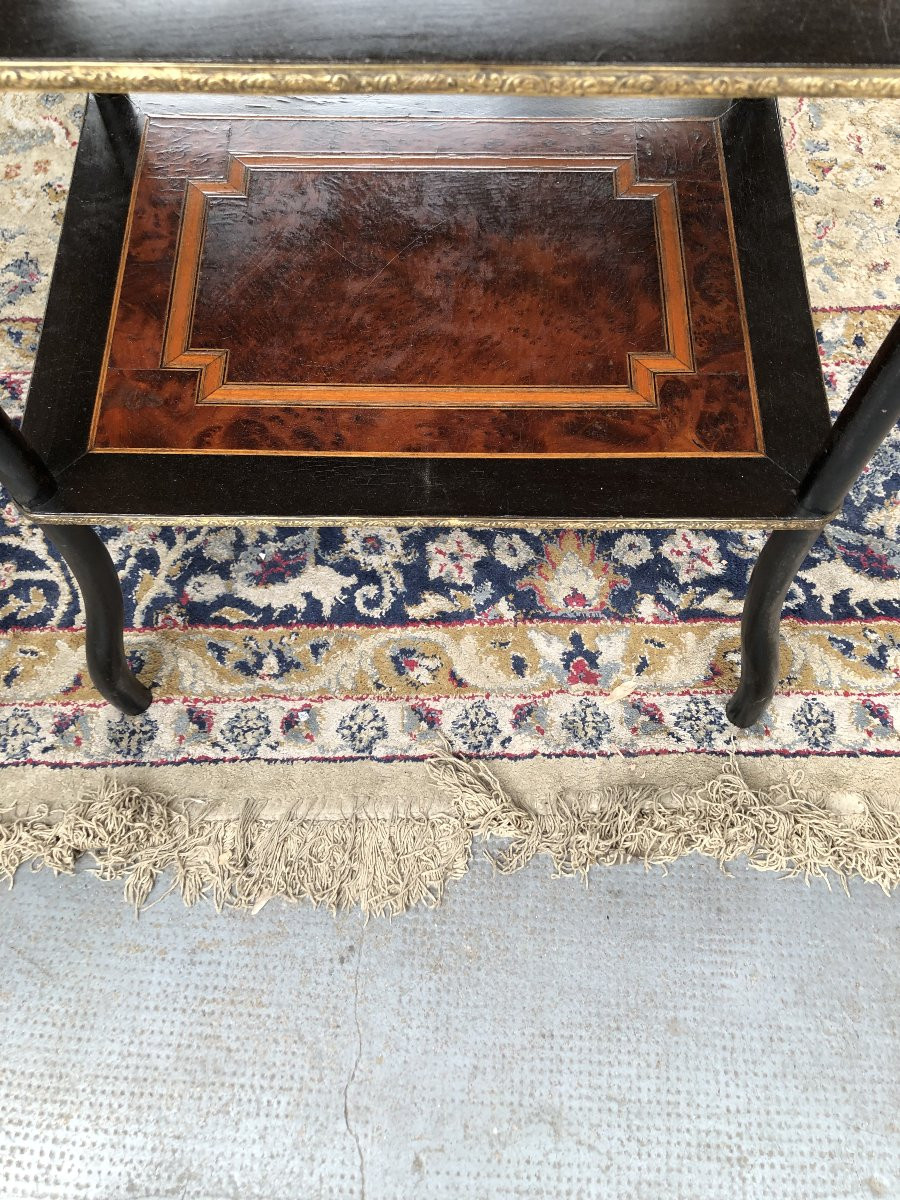 Table A 3 Plateau / Gueridon En Marqueterie Epoque Napoleon III 19 Eme Siecle-photo-5