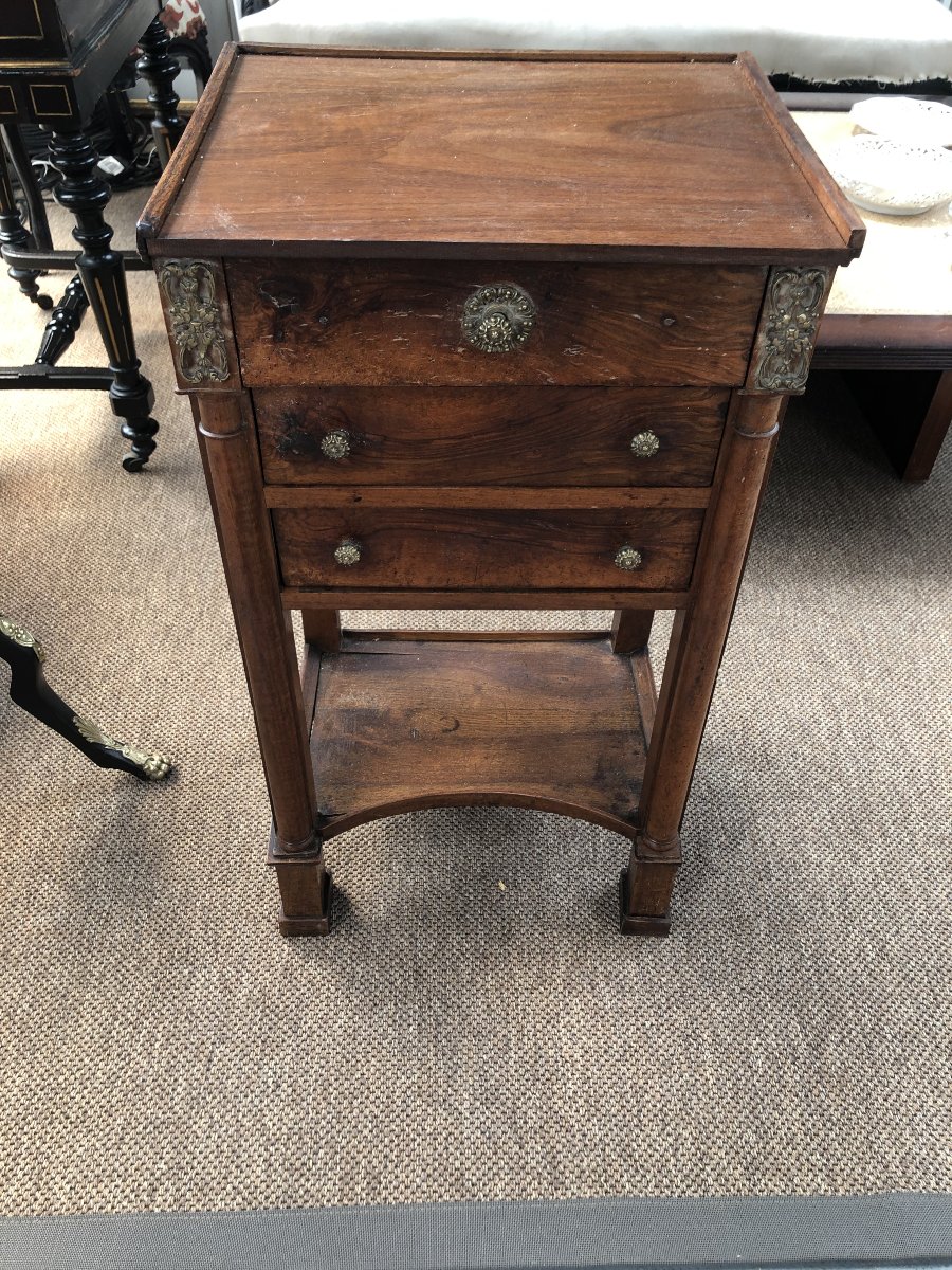 Table De Bedside / Table Chiffoniere Epoque Empire XIX Eme Siecle-photo-2