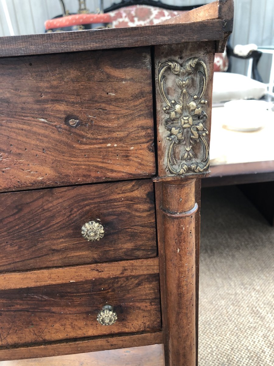 Table De Bedside / Table Chiffoniere Epoque Empire XIX Eme Siecle-photo-3