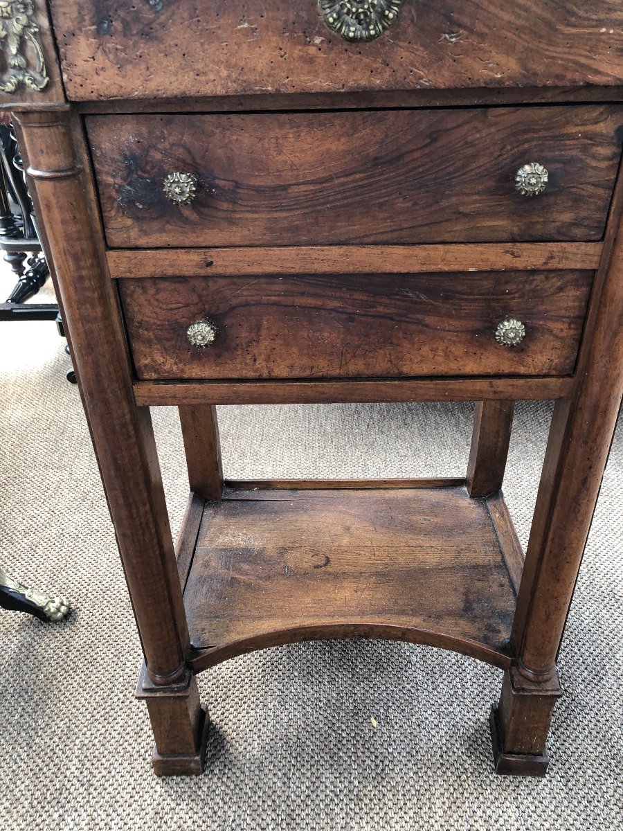 Table De Bedside / Table Chiffoniere Epoque Empire XIX Eme Siecle-photo-2