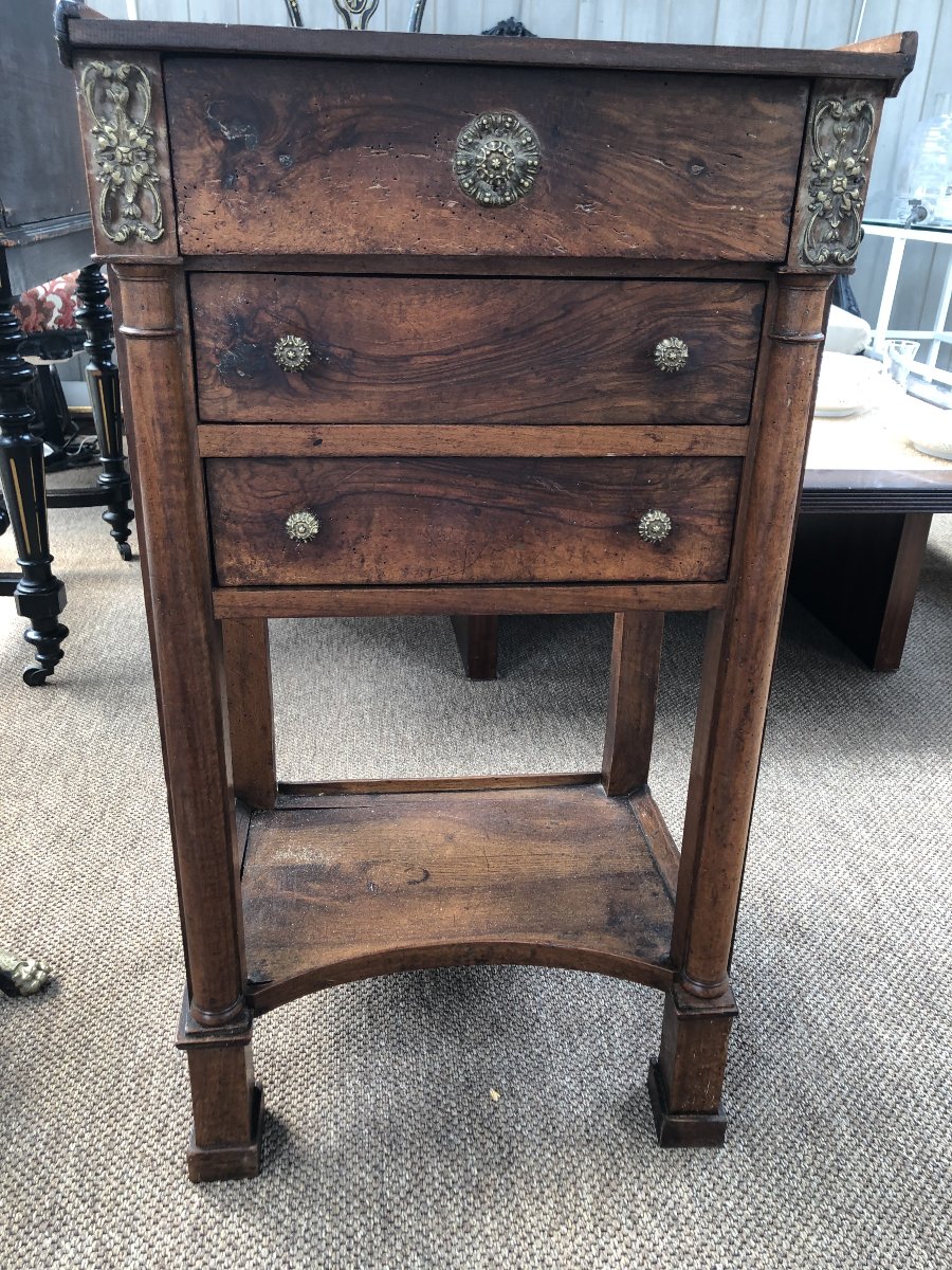 Table De Bedside / Table Chiffoniere Epoque Empire XIX Eme Siecle-photo-4