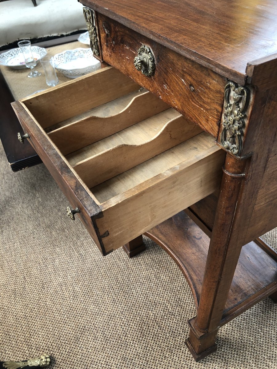Table De Bedside / Table Chiffoniere Epoque Empire XIX Eme Siecle-photo-7