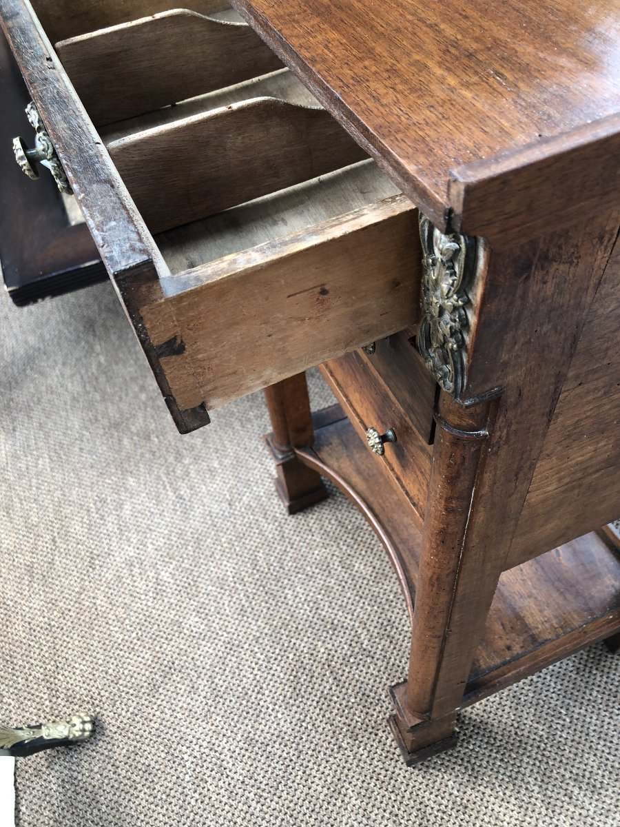 Table De Bedside / Table Chiffoniere Epoque Empire XIX Eme Siecle-photo-8