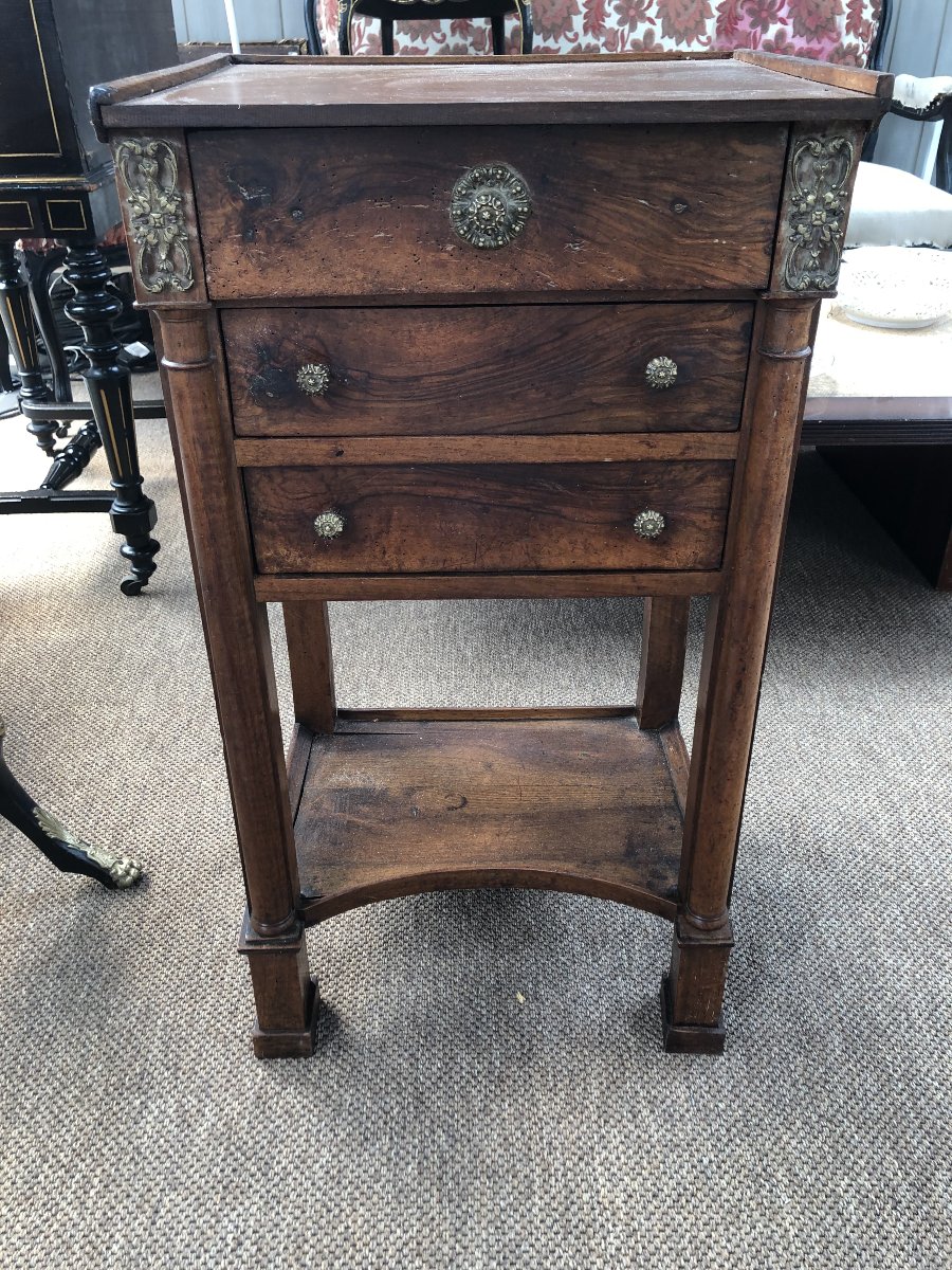 Table De Bedside / Table Chiffoniere Epoque Empire XIX Eme Siecle